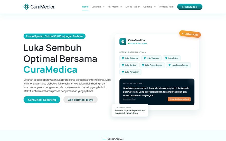 Curamedica website