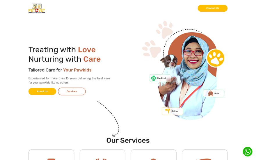 Petvet Indonesia website