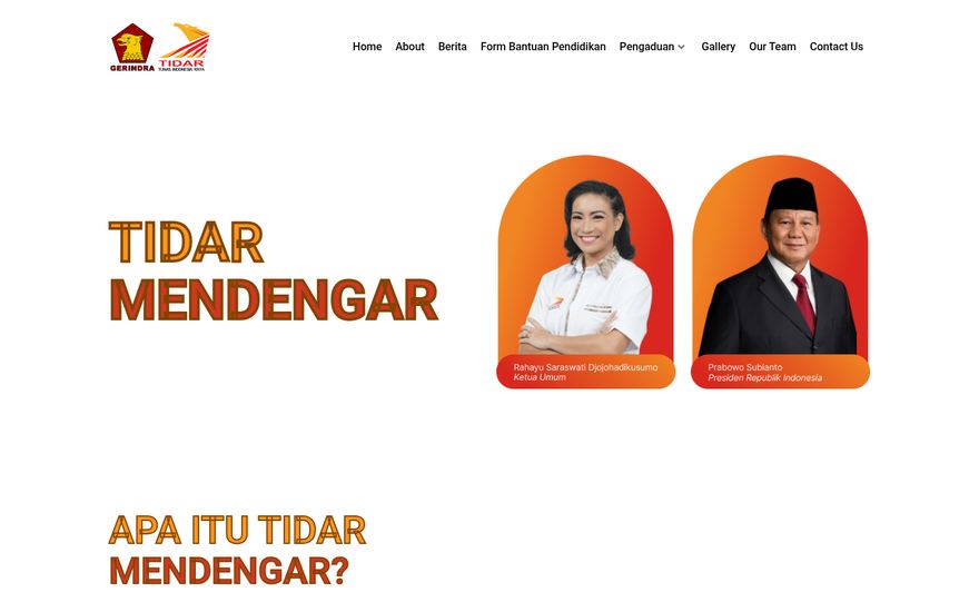 Tidar Mendengar website